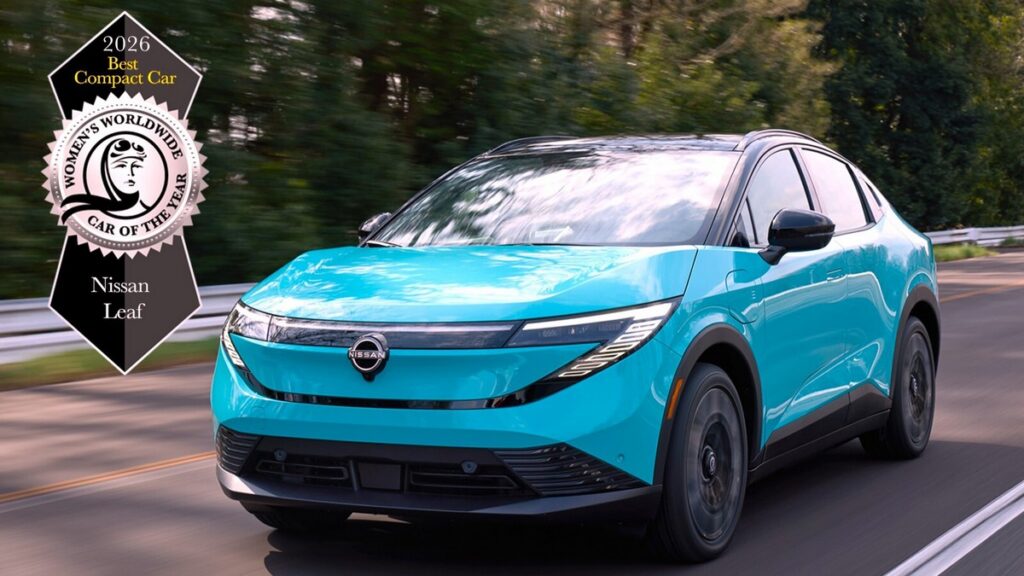 Nissan Leaf wint Women’s Worldwide Car of the Year 2026