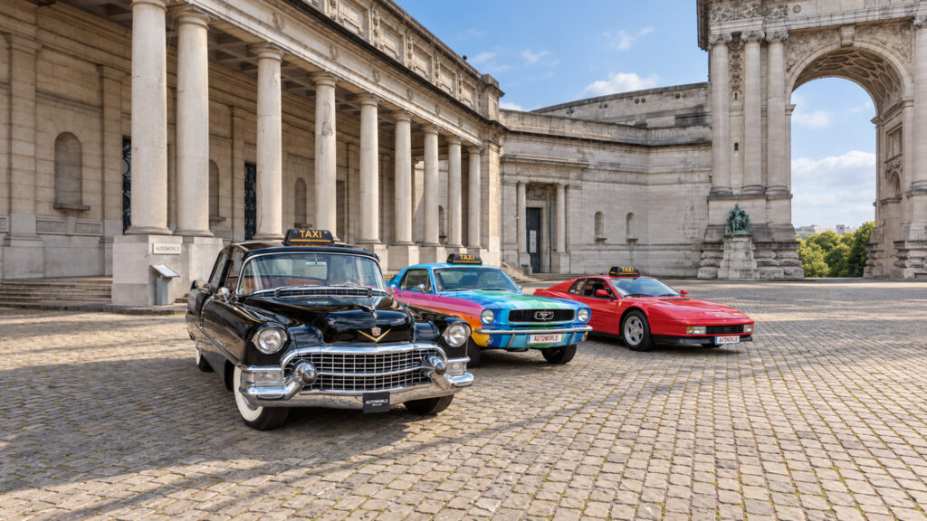 Autoworld viert 40 jaar met een heel bijzondere actie: drie museumiconen worden taxi in Brussel (2026)
