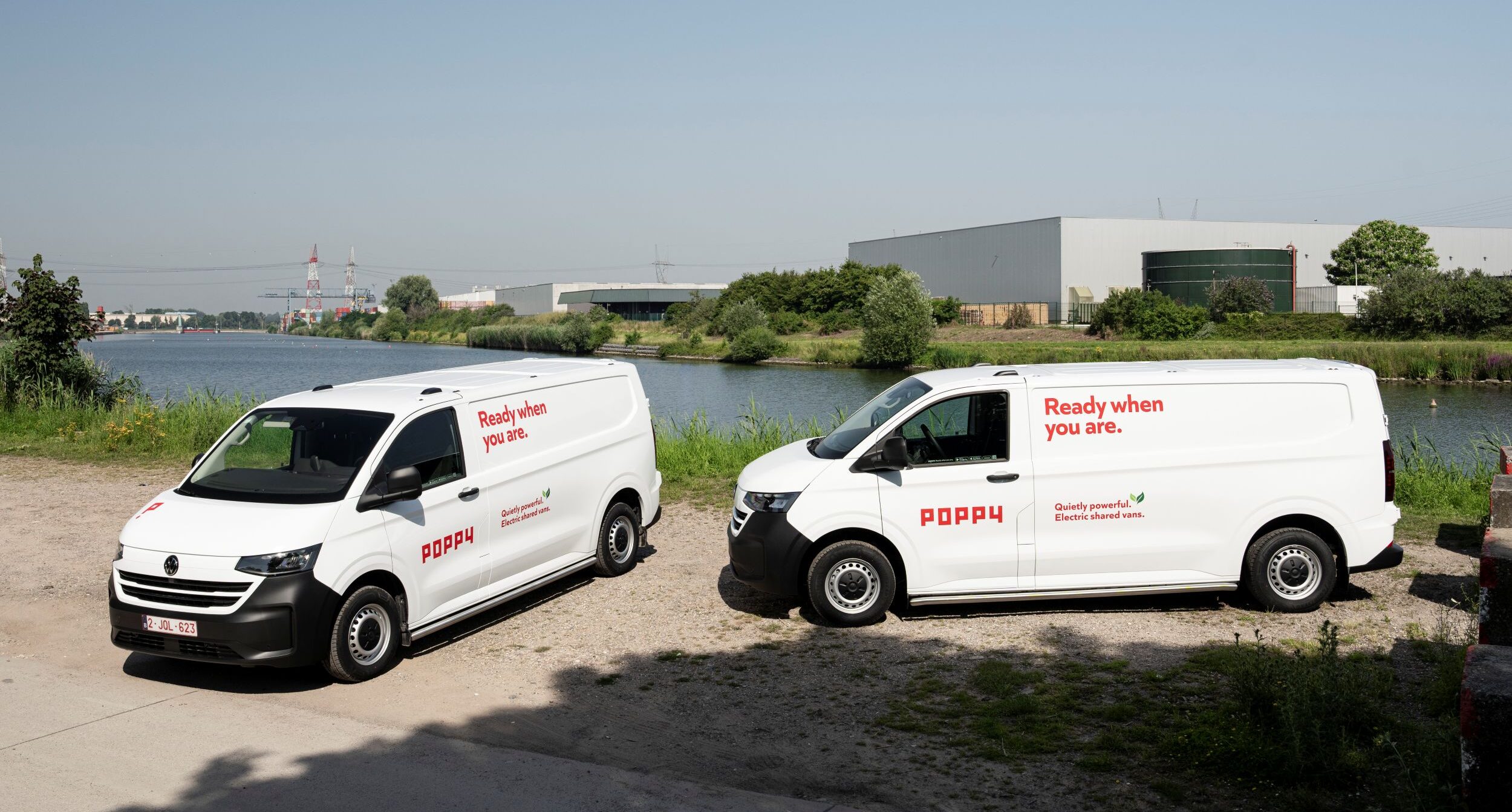 Poppy zet 60 elektrische Volkswagen e-Transporters in Brussel in